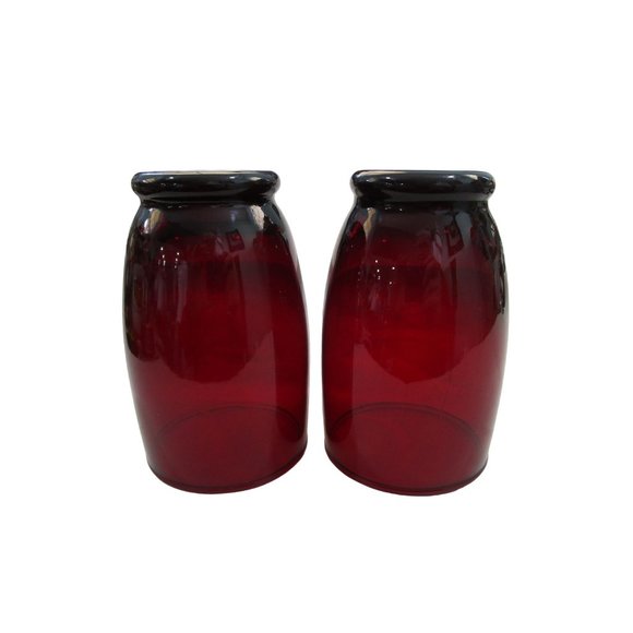 Baltic Anchor Hocking Ruby Red Footed Small Barrel Shaped Tumbler Unmarked EUC - Picture 10 of 10